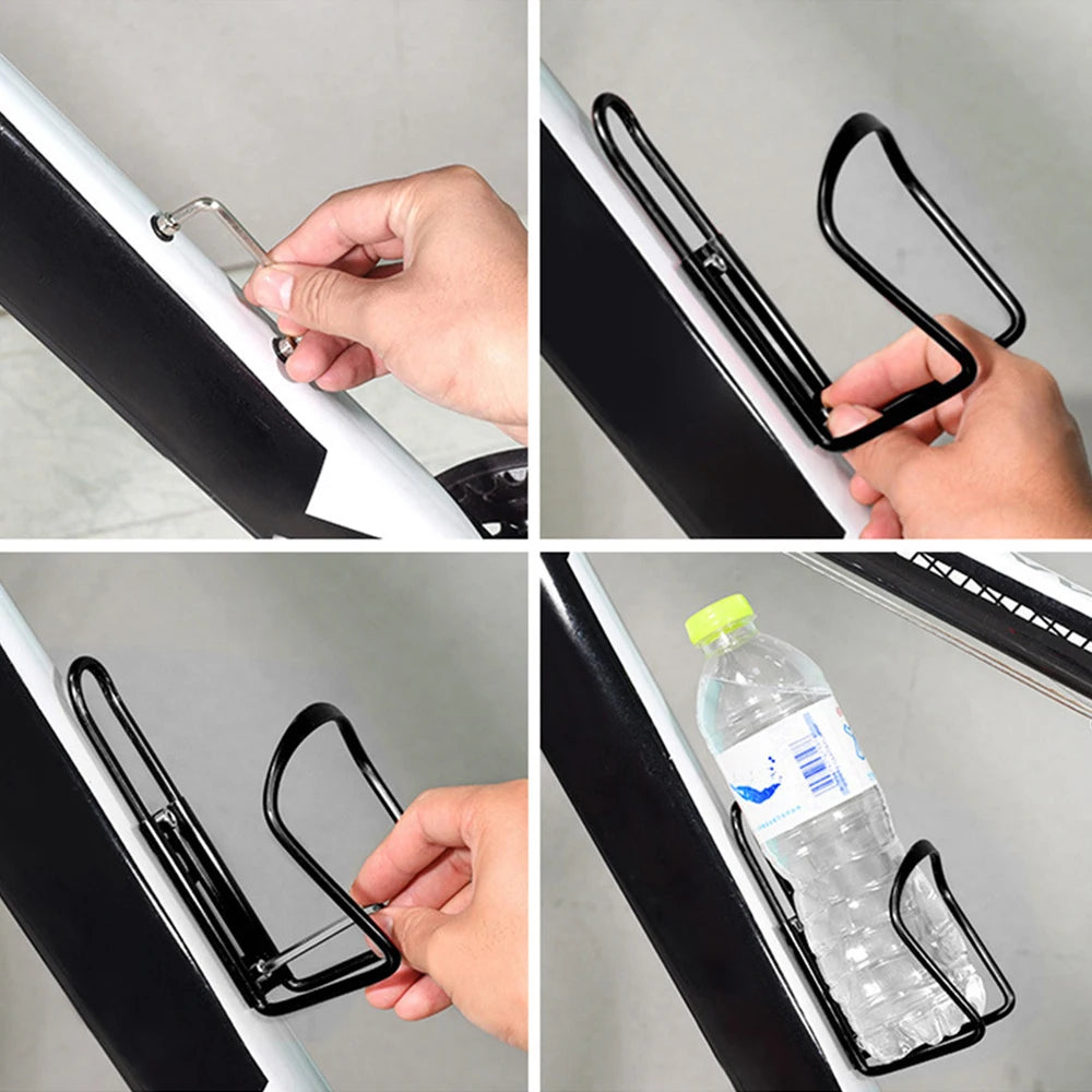 2PCS Aluminum Alloy Water Bottle Holder Sports Bicycle Cycling Drink Rack Cage