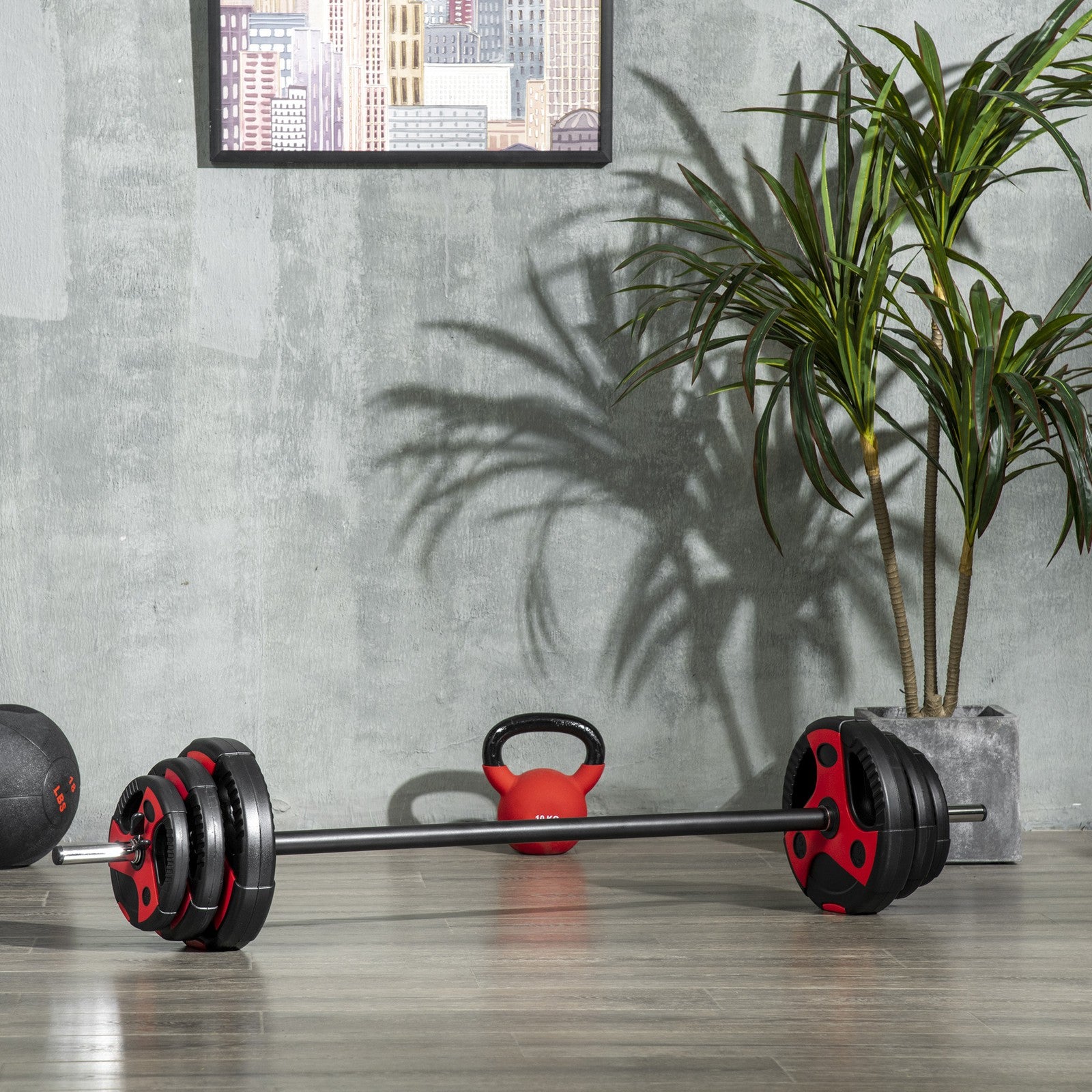 20Kg Adjustable Barbell Set, Body Pump Bar and Weights Set for Home Gym