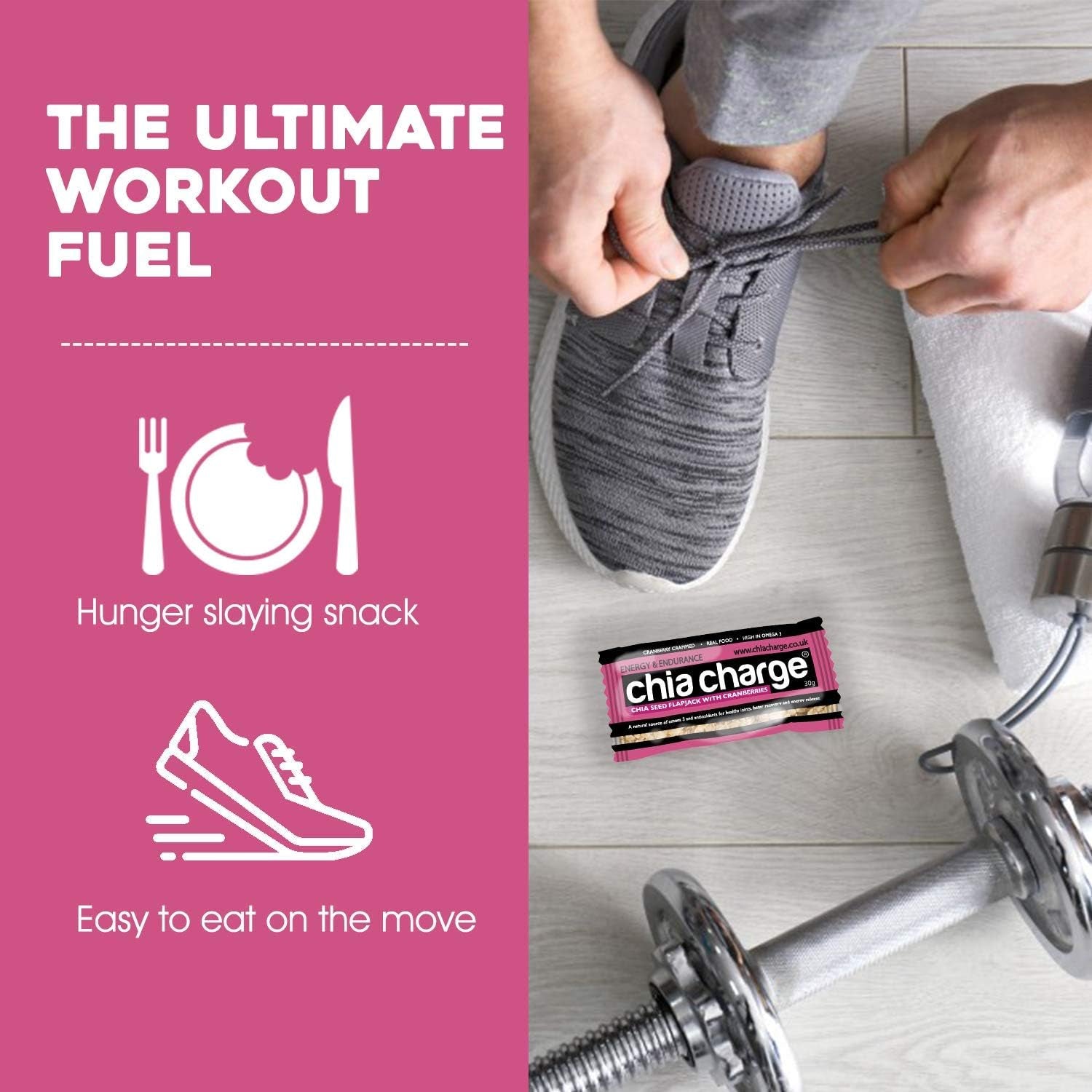 Mini and Big Flapjacks Pack - Chia Seeds - Energy Bar - Healthy Snack Bar - Running, Gym and Cycling Energy - Nut Free - Lunchbox Snack (3 Flavours Berry/Banana/Original Sea Salt, 18 X 30G)