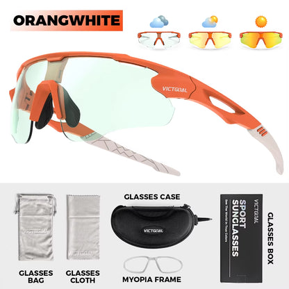 Photochromic Cycling Sunglasses for Men Women Sports UV400 Protection Bicycle Eyewear MTB Mountain Road Bike Eyeglass