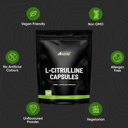 L Citrulline Capsules - 240 L Citrulline Powder Capsules - 750Mg up to 6000Mg Daily - for Muscle Pump & Recovery, Increase L-Arginine and Nitric Oxide - L-Citrulline for Men & Women.