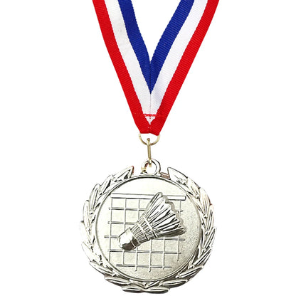 5Cm Badminton Medal Sports Medals with Neck Ribbon Metal Winner Medals Badminton Award Medals for Games Sports Competitions