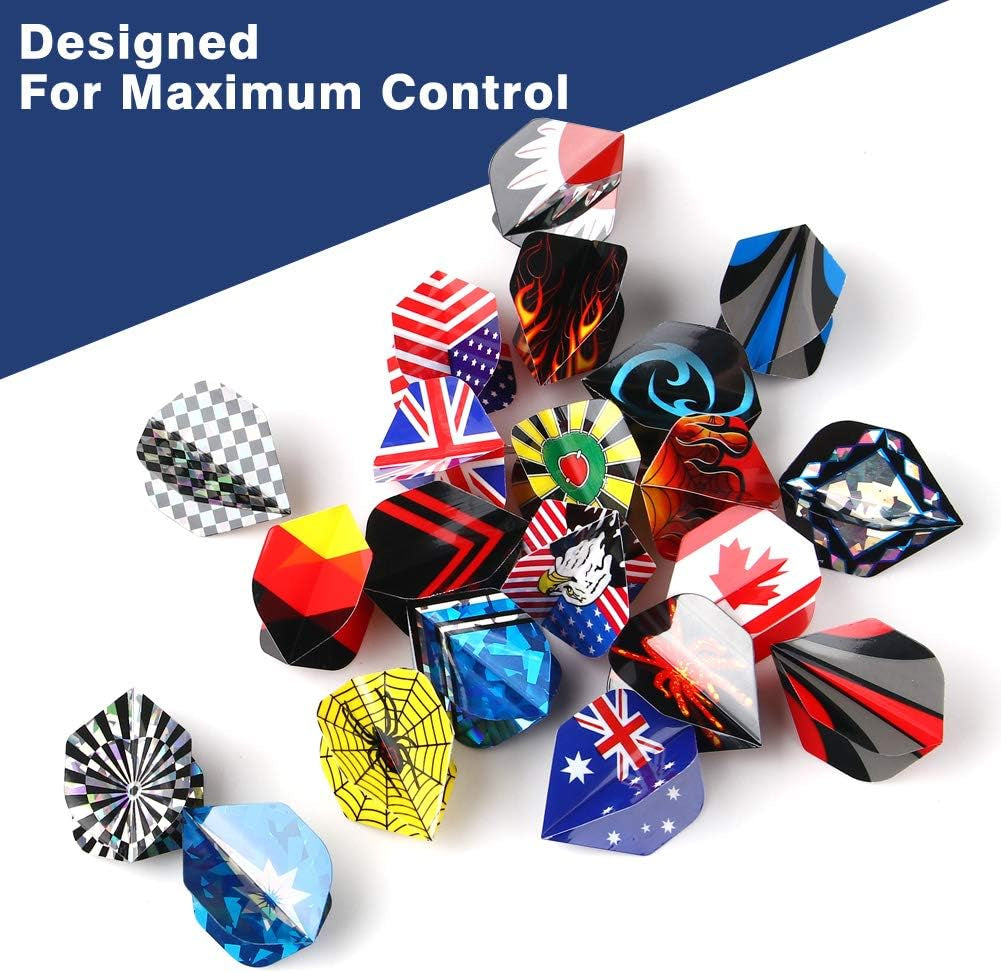 25 Sets/ 75 Pcs Wholesale Durable Polyester Dart Flights Sets 2D and 3D Bling Long Life Laser Aluminum Darts Flights