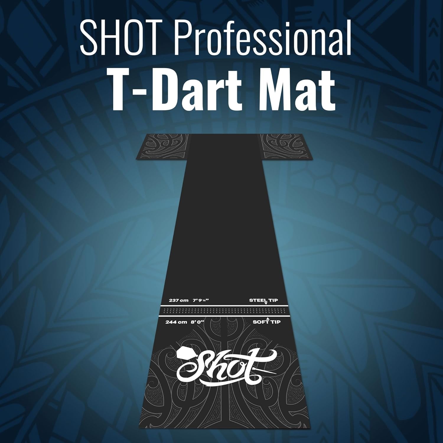 Shot T-Shape Rubber Darts Mat