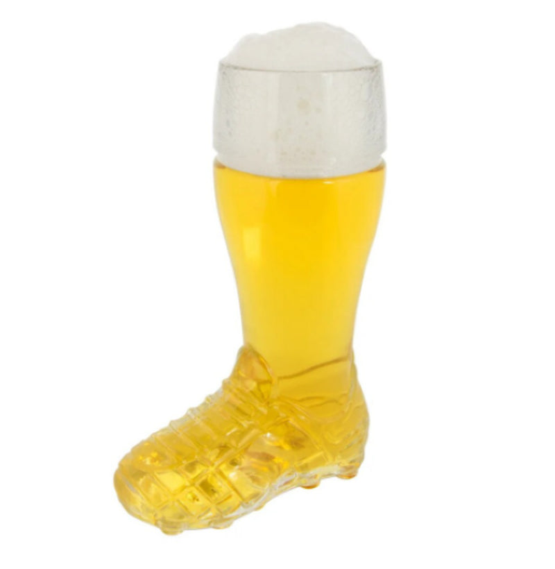 Beer Glass 0.5 L Football Rugby Boot Soccer Shoe Pint Tankard Stein Cider