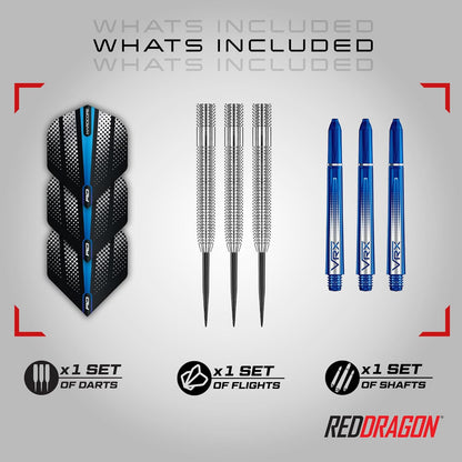 Darts – Defenders Series - Professional 85% Tungsten Darts Set with Dart Flights and Dart Shafts (Stems) - Available in Triton Soft Tip 19G Barrel / 21G Full Weight and Steel Tip 22G & 24G