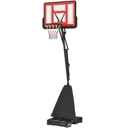 2.45-3.05M Basketball Hoop Outdoor with Rebound System and Wheels