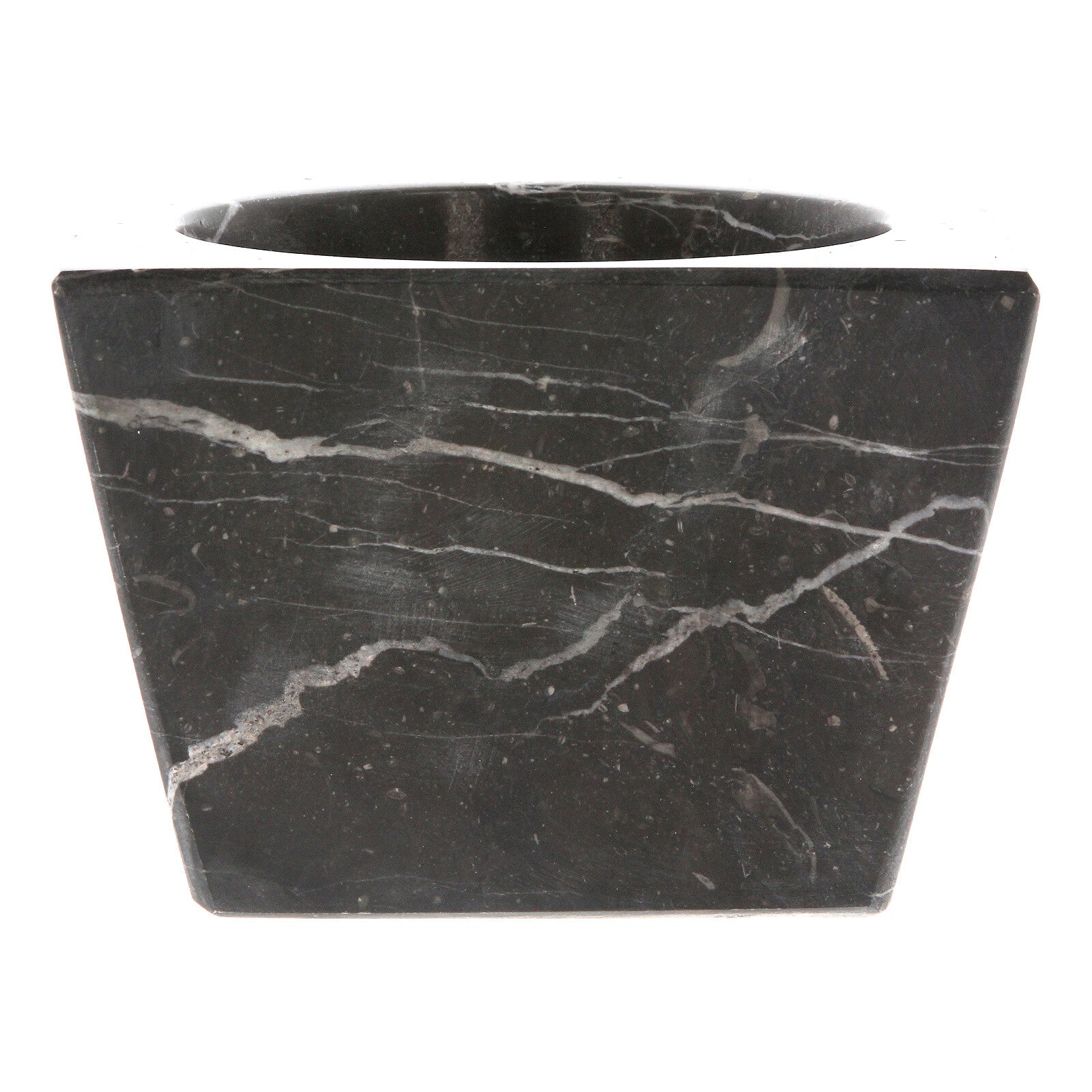 Pestle and Mortar Set Square Spice & Herb Crusher Grinder Black Durable Stone