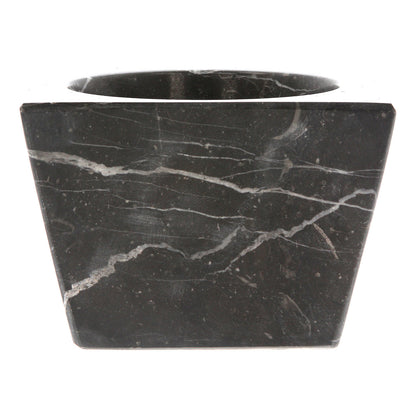 Pestle and Mortar Set Square Spice & Herb Crusher Grinder Black Durable Stone