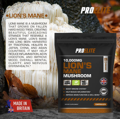 Lions Mane Mushroom Extract Capsules 10,000Mg 240Mg Polysaccharide