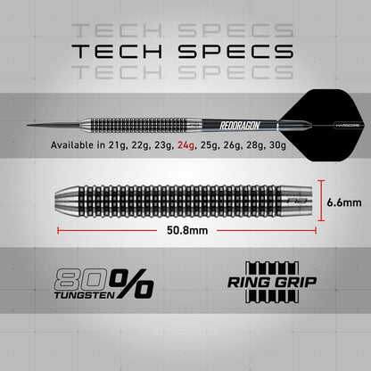 Pegasus Professional Tungsten Steeltip Darts Set Available in 21, 23, 24, 25, 26, 28, 30 Gram with Flights, Stems (Shafts) and Wallet