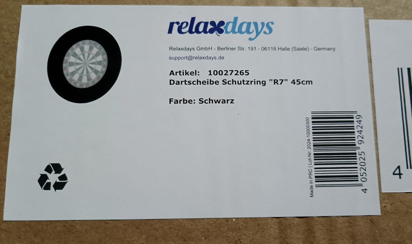 Dart Catchring R7, 4-Piece Protective Ring for 45 Cm Dartboard, Sturdy Wall Protection, EVA, Total Diameter 72 Cm