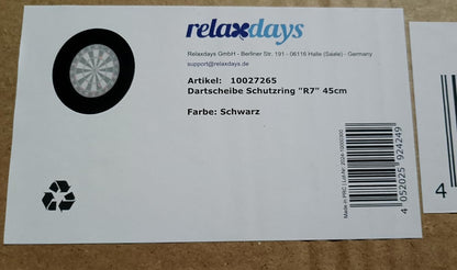 Dart Catchring R7, 4-Piece Protective Ring for 45 Cm Dartboard, Sturdy Wall Protection, EVA, Total Diameter 72 Cm