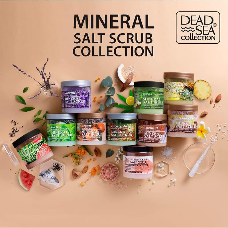 Body Scrub with Coconut Oil and Dead Sea Salt – Hydrating & Moisturising, Softening & Nourishing with Botanical Oils (660G)