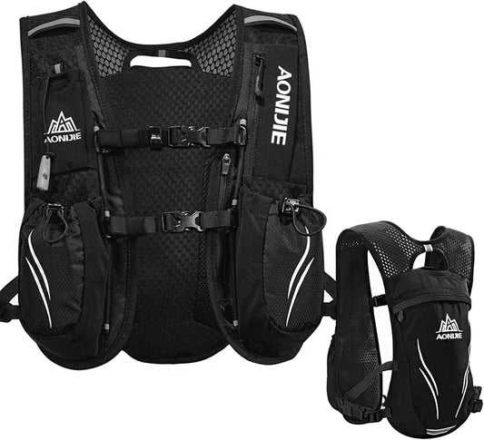 Lightweight Hydration Running Vest Backpack, Functional Hydration Vest Cycling,Running Backpack with 1.5L Water Bladder,Men Women Adjustable Water Running Vest