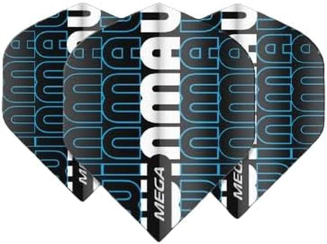 Mega Logo Design Standard Extra Thick Dart Flights - 10 Sets per Pack (30 Dart Flights in Total)