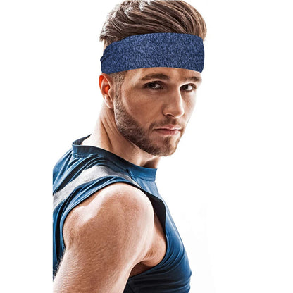 Elastic Headband Anti-Slip Sweat Absorption Headdress Breathable Running Head Band for Yoga Running Biking