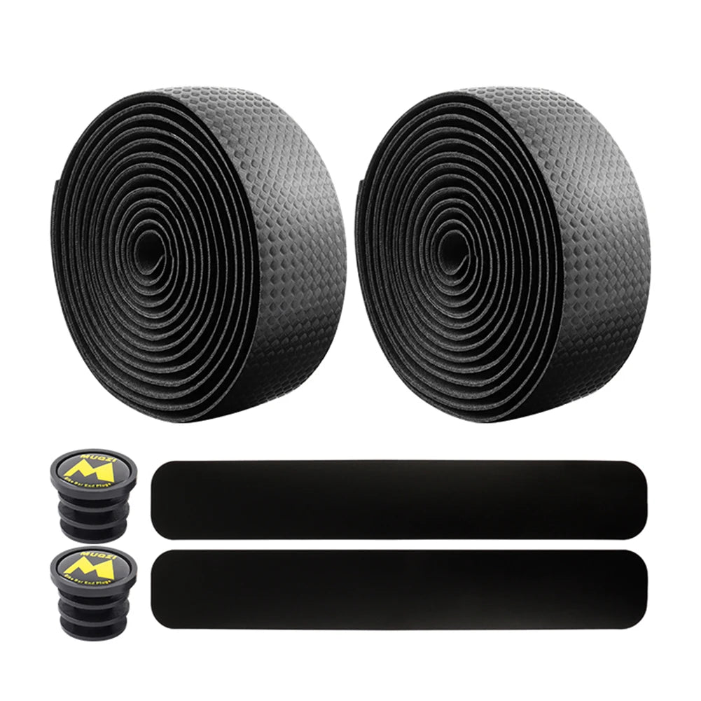 MUQZI Soft Road Bike Bicycle Handlebar Tape Wrap Cycling Damping Anti-Slip PU EVA Bicycle Handle Belt Straps Cycling Accessories