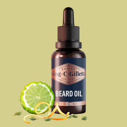 King C. Gillette Beard Oil for Men 30Ml, Softens Facial Hair, Argan & Jojoba Oil