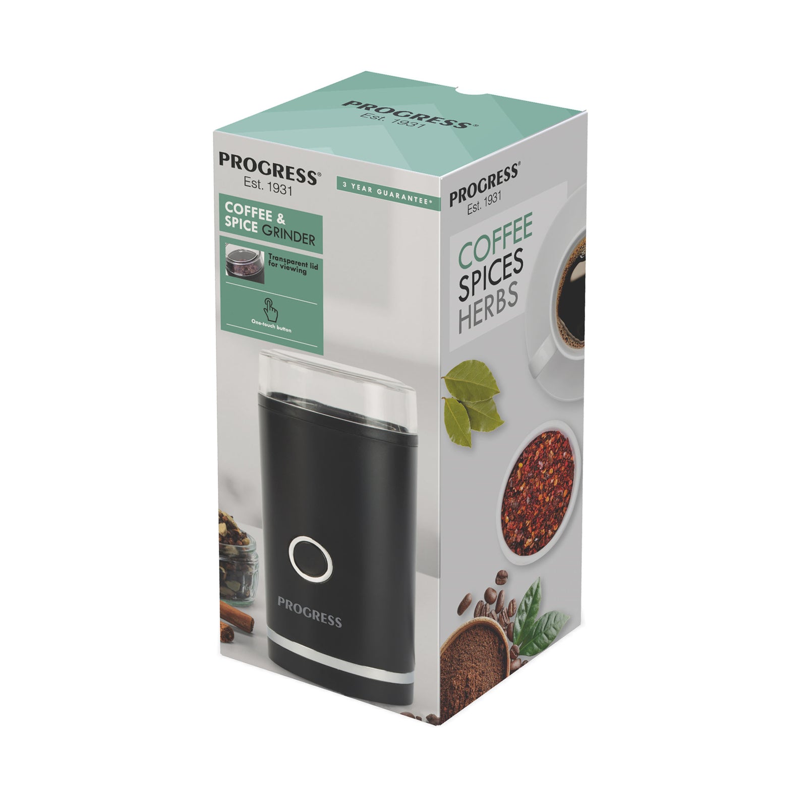 Progress Electric Coffee Grinder Mill for Coffee Beans/Herbs/Sp