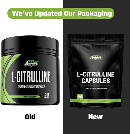 L Citrulline Capsules - 240 L Citrulline Powder Capsules - 750Mg up to 6000Mg Daily - for Muscle Pump & Recovery, Increase L-Arginine and Nitric Oxide - L-Citrulline for Men & Women.