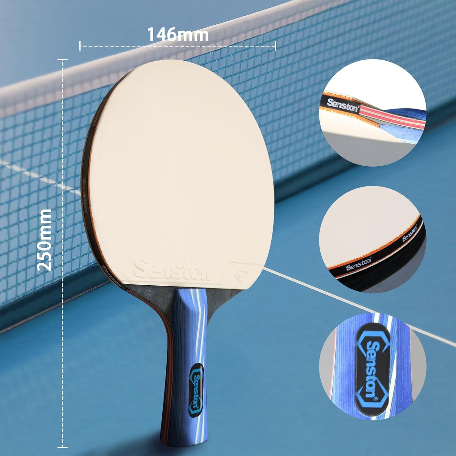 Table Tennis Bats, Table Tennis Sets Indoor/Outdoor Table Tennis Racket with Balls, Ping Pong Bat with Carry Bag