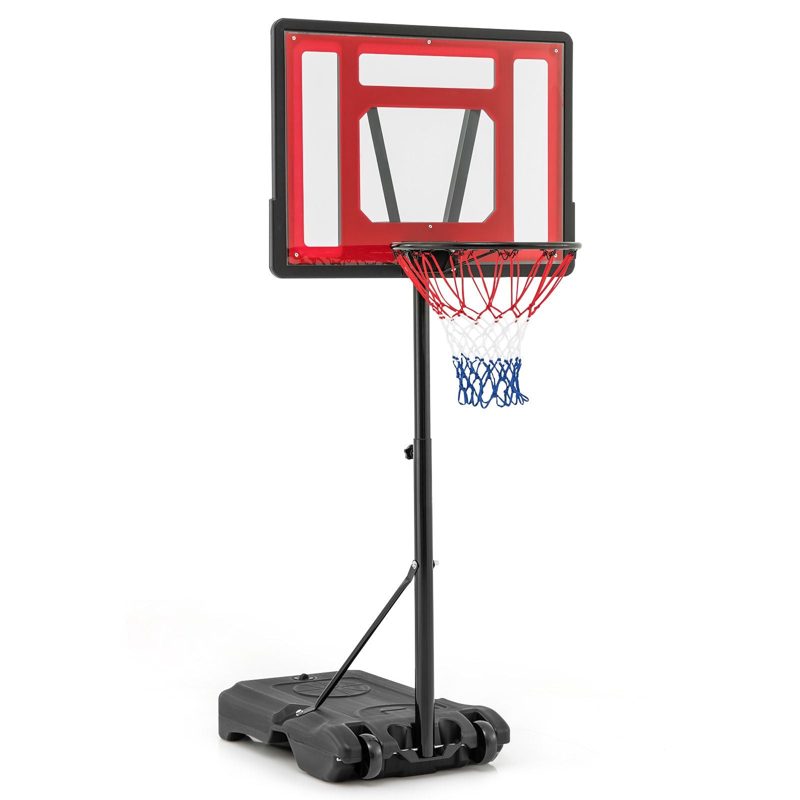 Swimming Pool Basketball Hoop Adjustable with Fillable Base and Wheels