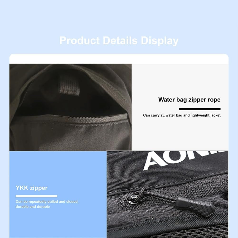 Lightweight Hydration Running Vest Backpack, Functional Hydration Vest Cycling,Running Backpack with 1.5L Water Bladder,Men Women Adjustable Water Running Vest