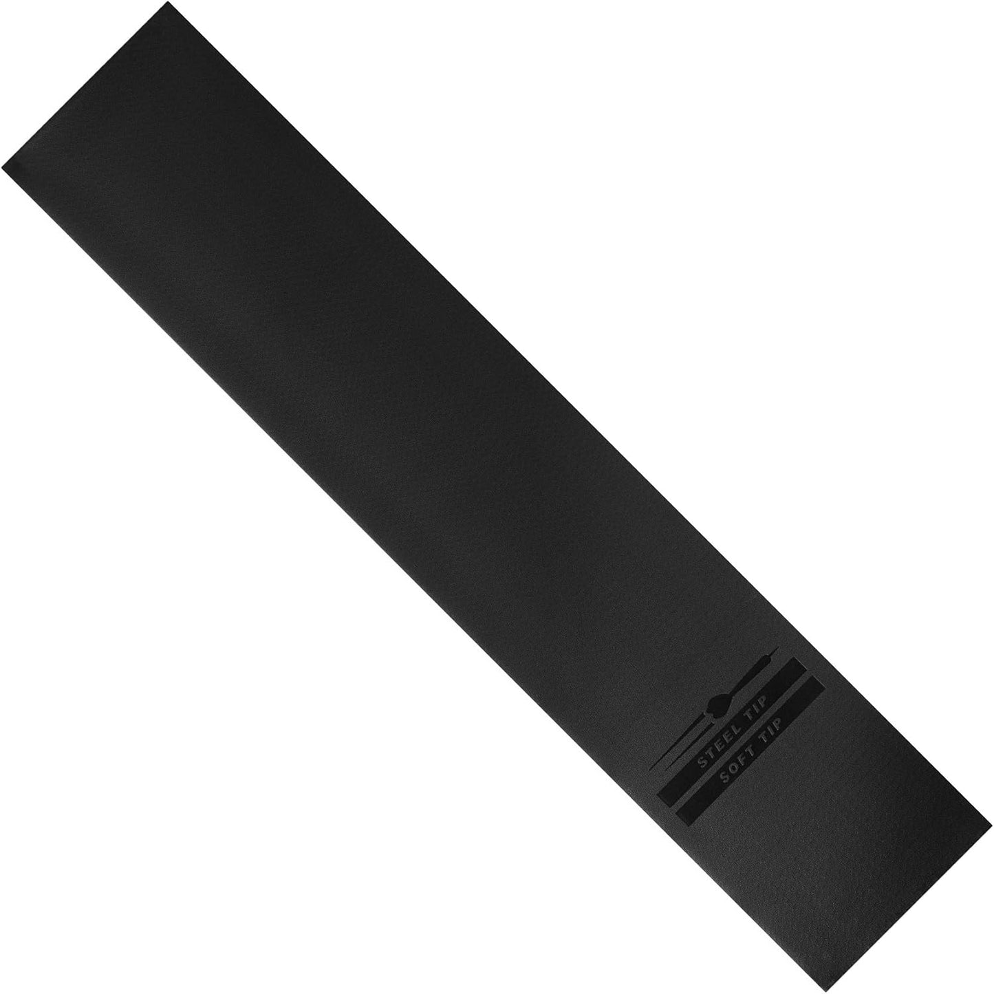 by GLD Products Padded Throw/Toe Line Dart Mat (Steel and Soft Tip Darts), Black, 117" Length X 24" Width X 125 Mil Thickness