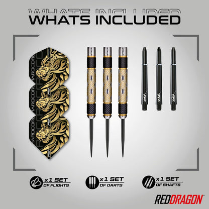 Golden Eyes 22G, 24G, 26G, 28G, 30G or 32G Tungsten Darts Set with Flights and Stems