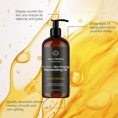 Skin Firming Rejuvenating Oil, Skin Firming Oil, Body Oil with Niacinamide, Hyaluronic Acid and Shea Butter, Body Oils for Women, Deep Moisturizing, Reduce Fine Lines, for All Skin Types(100Ml)