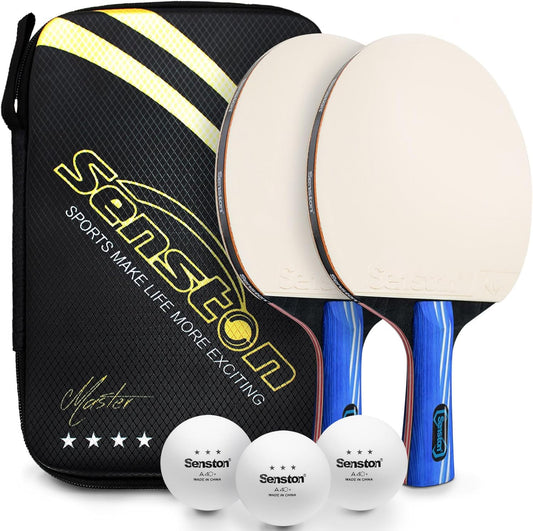Table Tennis Bats, Table Tennis Sets Indoor/Outdoor Table Tennis Racket with Balls, Ping Pong Bat with Carry Bag