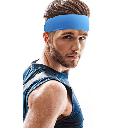 Elastic Headband Anti-Slip Sweat Absorption Headdress Breathable Running Head Band for Yoga Running Biking