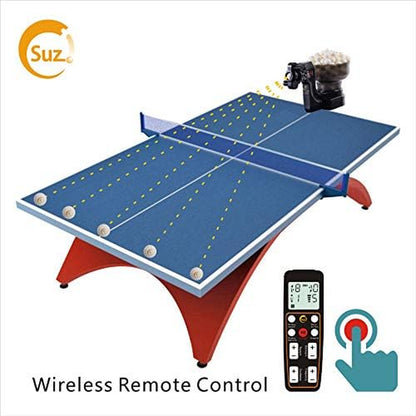 Table Tennis Robot Ping Pong Ball Machine S102 Wireless Remote Control Automatic Table Tennis Machine for Training with 40Mm+ Table Tennis Balls
