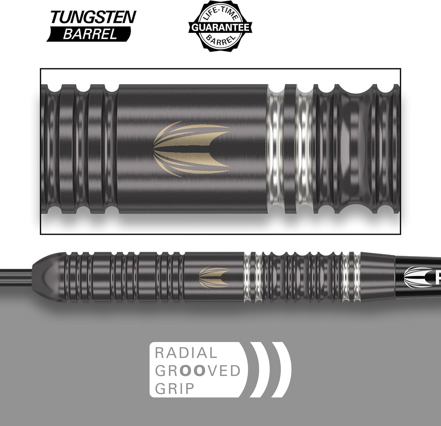 Darts Ares 22G/23G/24G Tungsten Steel Tip Darts Set | 6 Pro Grip Shafts | 9 Pro Ultra Flights | Dart Wallet Bundle
