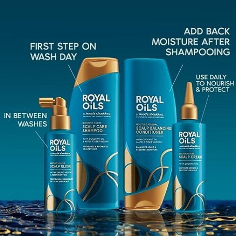 Head & Shoulders Royal Oil Daily Moisture Scalp Cream W/ Coconut Oil, Pack of 3
