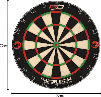 Professional Dartboard Sets - Tournament Standard Quality and Durable Surround with 2X Sets Steel Tip Darts