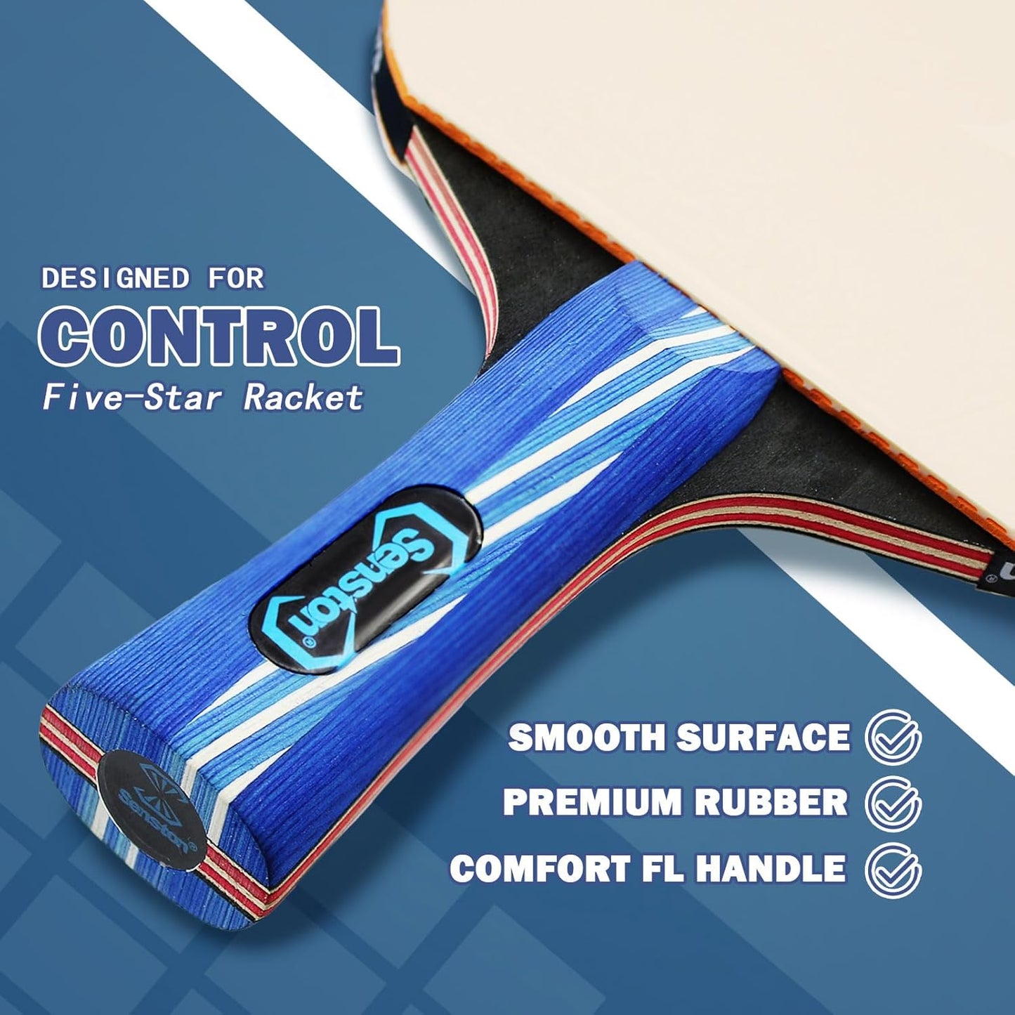 Table Tennis Bats, Table Tennis Sets Indoor/Outdoor Table Tennis Racket with Balls, Ping Pong Bat with Carry Bag