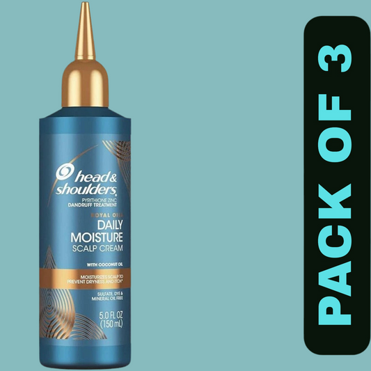 Head & Shoulders Royal Oil Daily Moisture Scalp Cream W/ Coconut Oil, Pack of 3