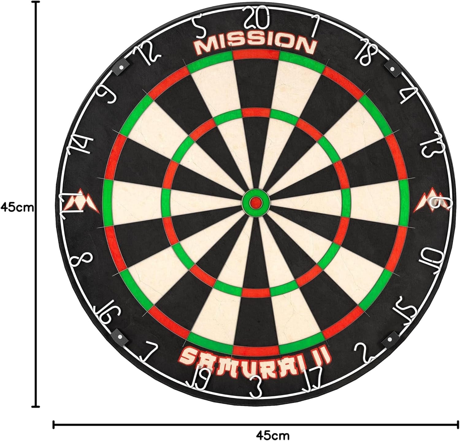 DB023 Samurai II | Professional Competition Standard Dartboard with Ultra Thin Wire Construction and Non Fade Colours