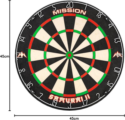 DB023 Samurai II | Professional Competition Standard Dartboard with Ultra Thin Wire Construction and Non Fade Colours