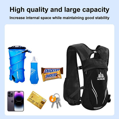 Lightweight Hydration Running Vest Backpack, Functional Hydration Vest Cycling,Running Backpack with 1.5L Water Bladder,Men Women Adjustable Water Running Vest