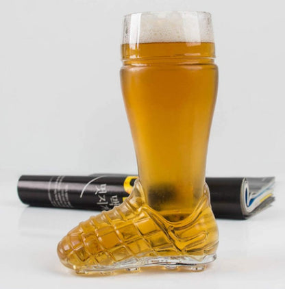 Beer Glass 0.5 L Football Rugby Boot Soccer Shoe Pint Tankard Stein Cider
