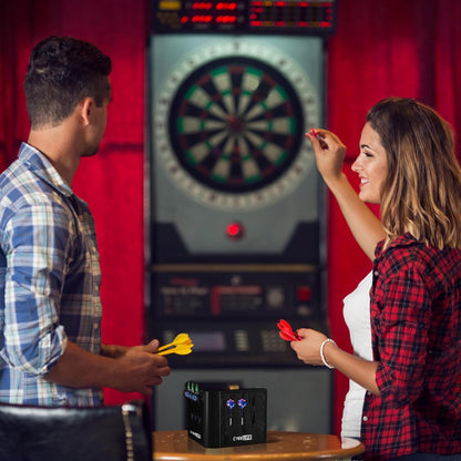 Plastic Darts Stand&Holder Black for 12 Soft and Steel Darts,Assemblable and Detachable Pro Dartboard Accessories
