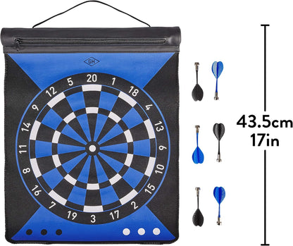 Reversible Roll up Dartboard,Blue,35.6 X 17.8 X 10.2 Centimetres
