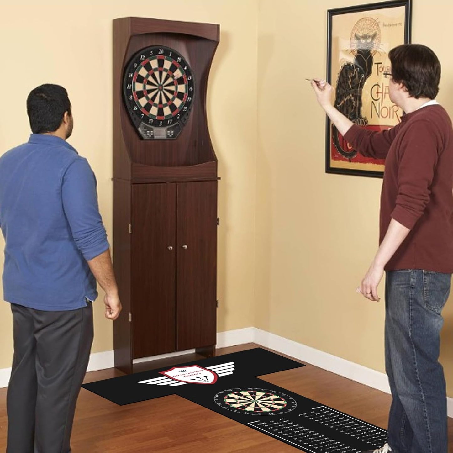 Darts Floor Mat Darts Throw Line Mat Darts Oche Mat Rubber Dart Mat Non Slip Carpet Mat Darts Checkout Mat Shot Darts Heavy Duty Dart Mat