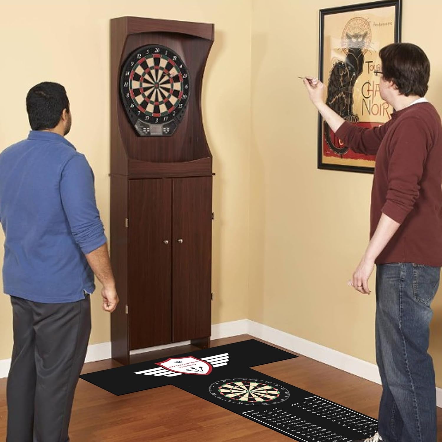 Darts Floor Mat Darts Throw Line Mat Darts Oche Mat Rubber Dart Mat Non Slip Carpet Mat Darts Checkout Mat Shot Darts Heavy Duty Dart Mat