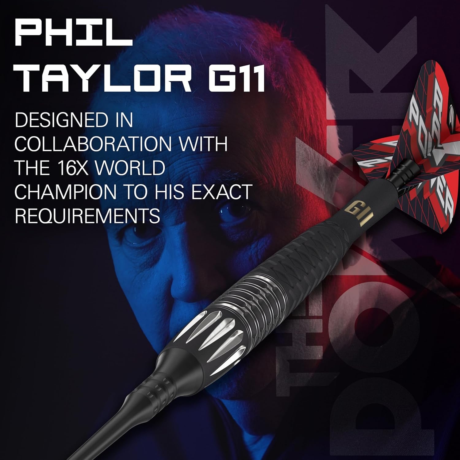 Darts Phil Taylor Gen 11 Power 9-Five Soft Tip Darts, 95% Tungsten Raw Power G11 | Generation 11 Phil Taylor Darts, Player Edition Dart Set with Pixel Tips, Electronic Soft Tip Darts