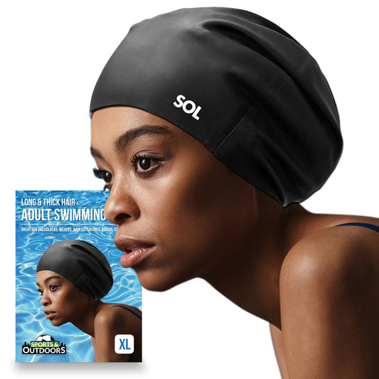 Extra Large Swimming Hat Long Hair 29Cm | Ladies Womens Pool Swim Cap Waterproof