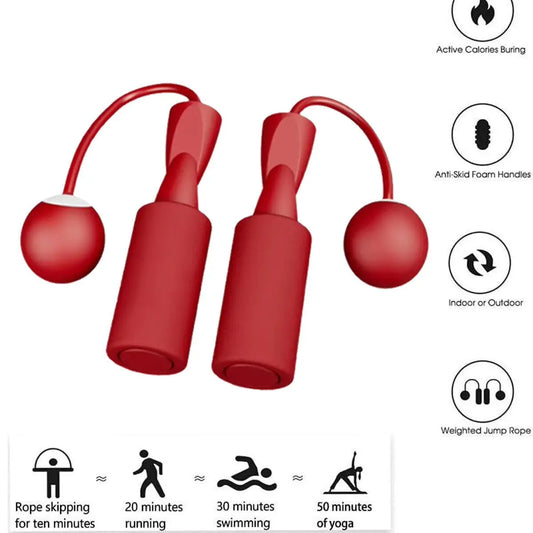 Heavy Cordless Skipping Rope Fitness Jump Rope with 30Mm Small Ball Suitable for Household Indoor Sports Fat Burning Training